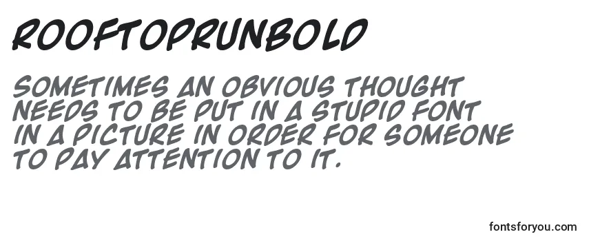 Review of the RooftopRunBold Font
