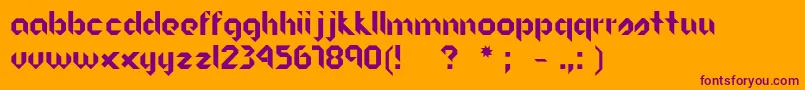 Origram Font – Purple Fonts on Orange Background