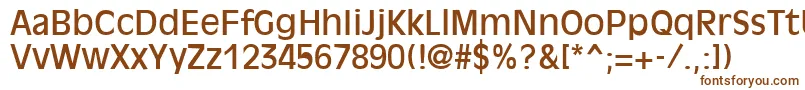 OliviaRegular Font – Brown Fonts on White Background