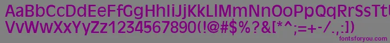 Шрифт OliviaRegular – фиолетовые шрифты на сером фоне