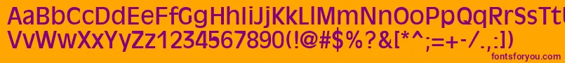 OliviaRegular Font – Purple Fonts on Orange Background