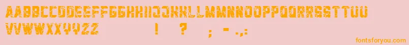 Mamalove Font – Orange Fonts on Pink Background
