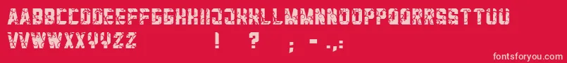 Mamalove Font – Pink Fonts on Red Background