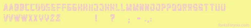 Mamalove Font – Pink Fonts on Yellow Background