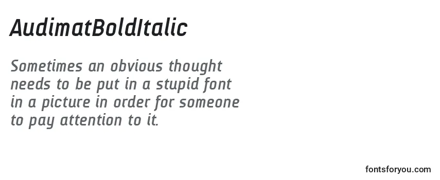 AudimatBoldItalic Font