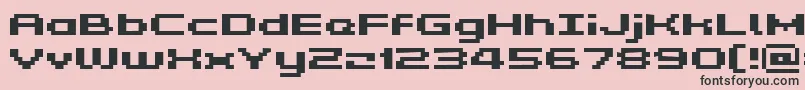 Kyrou5WideBold Font – Black Fonts on Pink Background