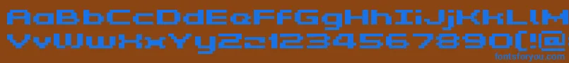 Kyrou5WideBold Font – Blue Fonts on Brown Background
