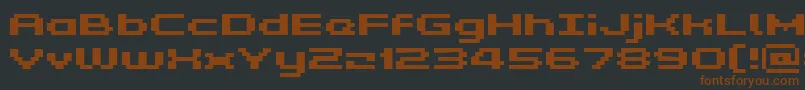 Kyrou5WideBold-fontti – ruskeat fontit mustalla taustalla