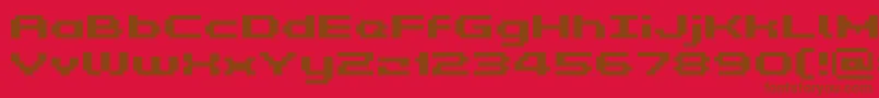 Kyrou5WideBold Font – Brown Fonts on Red Background