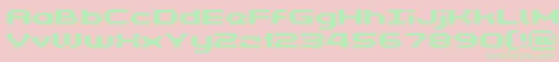 Kyrou5WideBold Font – Green Fonts on Pink Background
