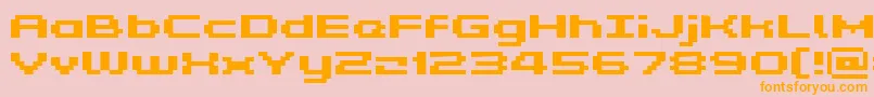 Kyrou5WideBold Font – Orange Fonts on Pink Background