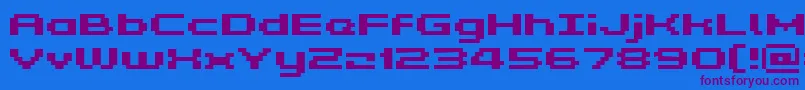 Kyrou5WideBold Font – Purple Fonts on Blue Background