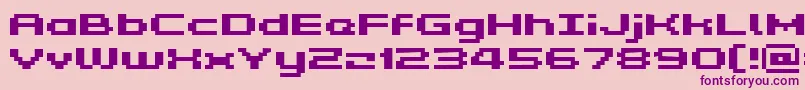Kyrou5WideBold Font – Purple Fonts on Pink Background