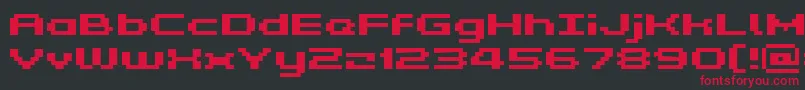 フォントKyrou5WideBold – 黒い背景に赤い文字