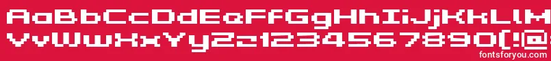 Kyrou5WideBold Font – White Fonts on Red Background