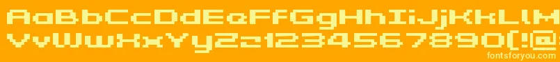 Kyrou5WideBold Font – Yellow Fonts on Orange Background
