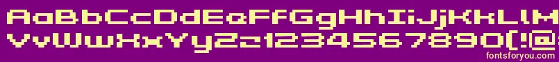 Kyrou5WideBold Font – Yellow Fonts on Purple Background