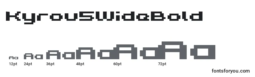 Размеры шрифта Kyrou5WideBold