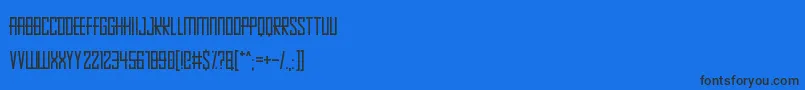 Pixelopolis9000 Font – Black Fonts on Blue Background