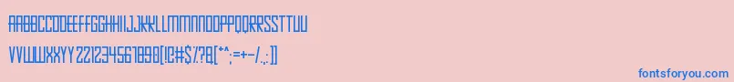 Pixelopolis9000 Font – Blue Fonts on Pink Background