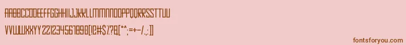Pixelopolis9000 Font – Brown Fonts on Pink Background