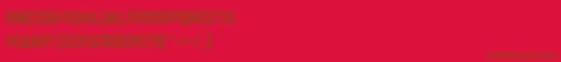 Pixelopolis9000 Font – Brown Fonts on Red Background