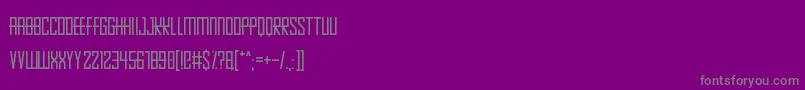 Pixelopolis9000-Schriftart – Graue Schriften auf violettem Hintergrund