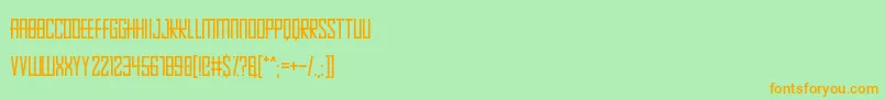 fuente Pixelopolis9000 – Fuentes Naranjas Sobre Fondo Verde