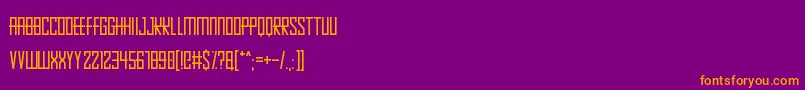 Pixelopolis9000 Font – Orange Fonts on Purple Background
