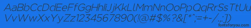 Regencielightobl Font – Black Fonts on Blue Background