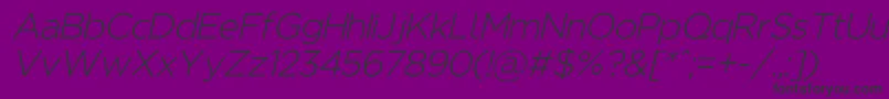 Regencielightobl Font – Black Fonts on Purple Background