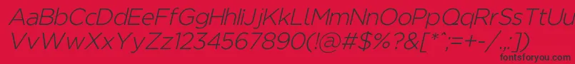 Regencielightobl Font – Black Fonts on Red Background