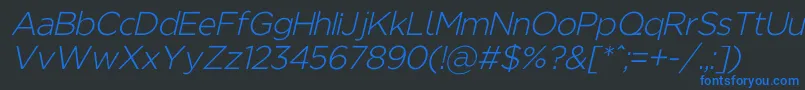 Regencielightobl Font – Blue Fonts on Black Background