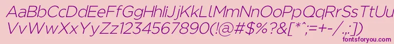 Regencielightobl Font – Purple Fonts on Pink Background