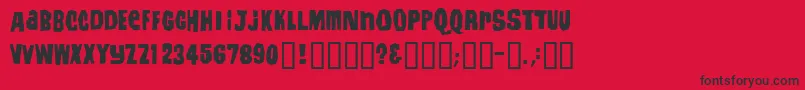 Irwinallen Font – Black Fonts on Red Background