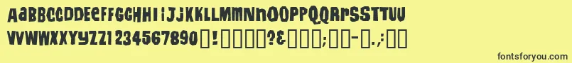 Irwinallen Font – Black Fonts on Yellow Background