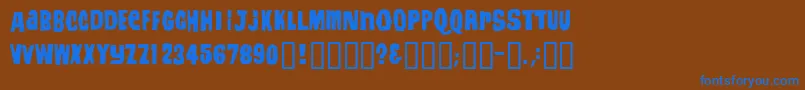 More about Irwinallen Font Irwinallen Font – Blue Fonts on Brown Background