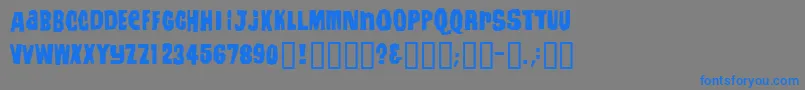 Weitere Informationen zur Irwinallen-Schriftart Irwinallen-Schriftart – Blaue Schriften auf grauem Hintergrund