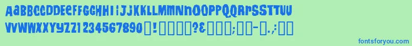 Irwinallen Font – Blue Fonts on Green Background