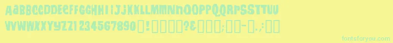Irwinallen-fontti – vihreät fontit keltaisella taustalla