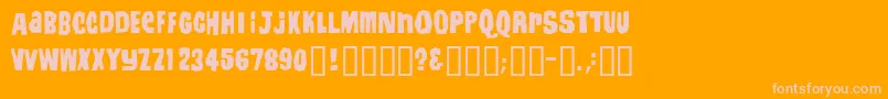 Irwinallen Font – Pink Fonts on Orange Background