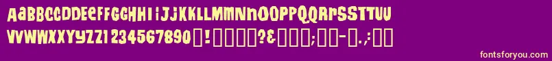 Irwinallen Font – Yellow Fonts on Purple Background