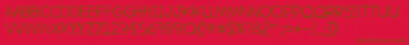 HetkeaMyohemmin Font – Brown Fonts on Red Background