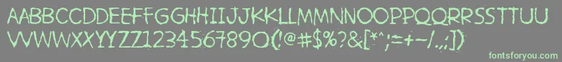 HetkeaMyohemmin Font – Green Fonts on Gray Background