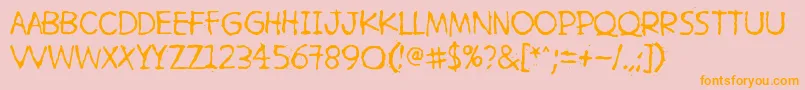 HetkeaMyohemmin Font – Orange Fonts on Pink Background