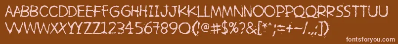 Шрифт HetkeaMyohemmin – розовые шрифты на коричневом фоне