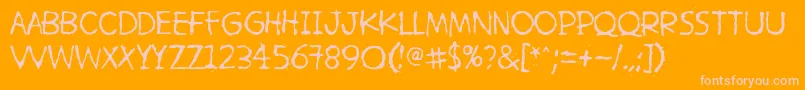 Шрифт HetkeaMyohemmin – розовые шрифты на оранжевом фоне