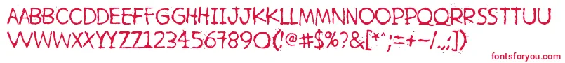 Шрифт HetkeaMyohemmin – красные шрифты