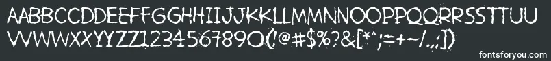 HetkeaMyohemmin Font – White Fonts on Black Background