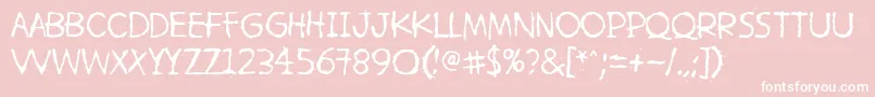 フォントHetkeaMyohemmin – ピンクの背景に白い文字